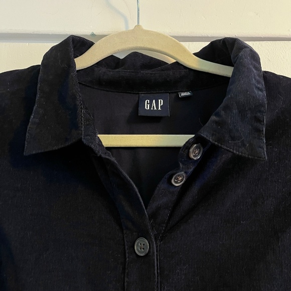 Gap Puffed Sleeve Corduroy Mini Dress, Navy, XXL - Picture 3 of 7